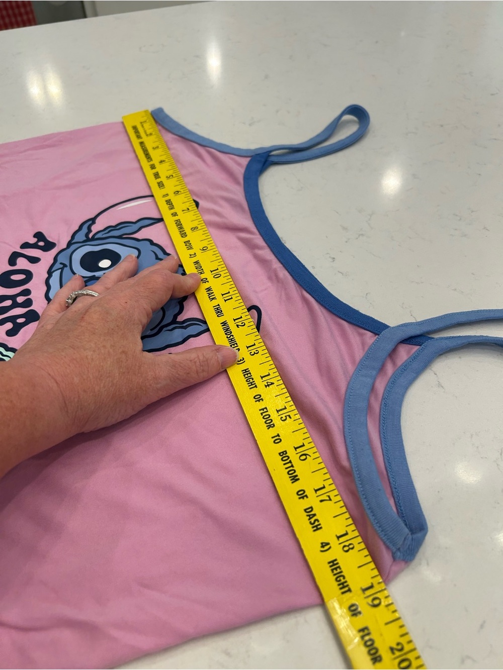 Disney Pink & Blue Stitch Aloha Tank Top - Picture 7 of 8